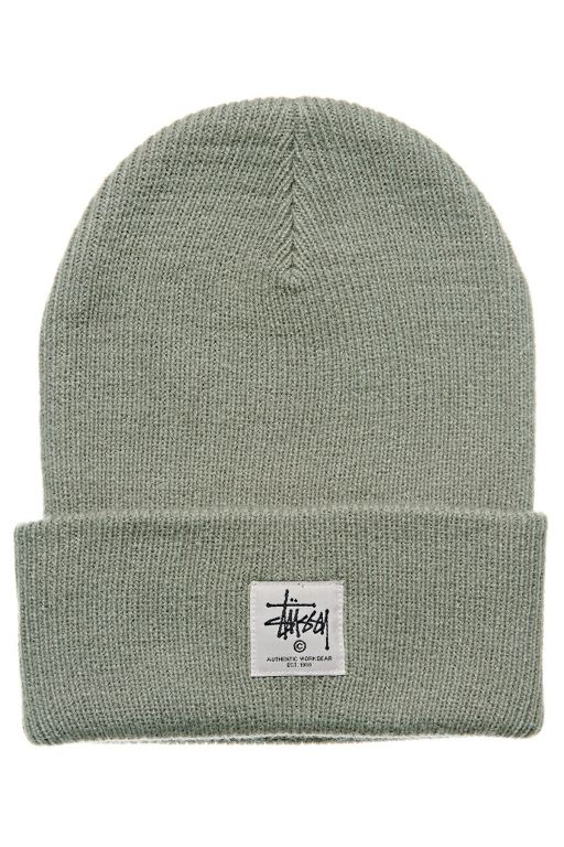 Stussy Mens Workgear Tall Beanie Hats Green - LCBRN1549